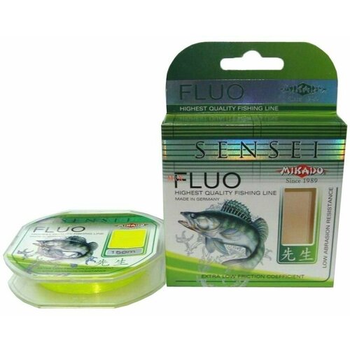 Леска Mikado Sensei Fluo 150м, 0.18 mm, 1 шт леска east shark invisline fluo 150м 0e96c82e bec8 11e7 880c 94de807b1f37