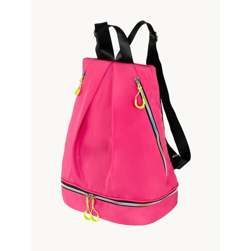 Рюкзак с отделениями для одежды и обуви малиновый