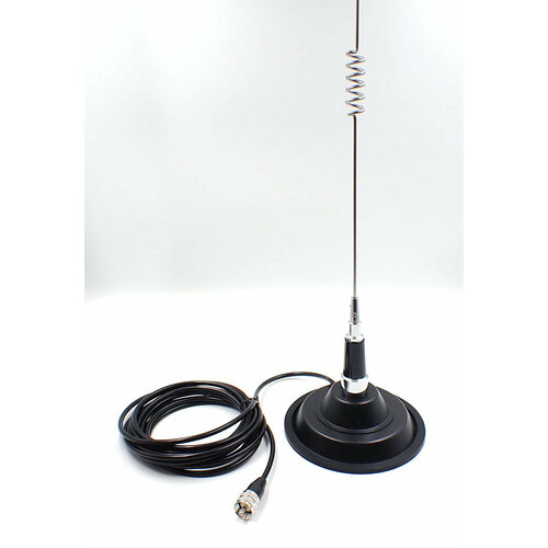 Комплект: Антенна SIRUS AW-6 VHF автомобильная + Крепление на магните SIRUS BM-145 PL для автомобильной антенны