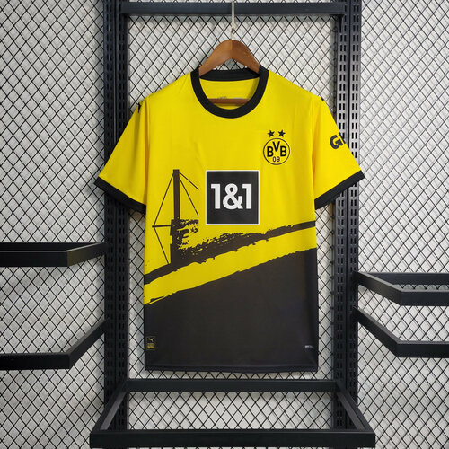 Футбольная футболка , силуэт свободный, размер S, черный, желтый