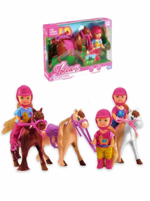 Кукла-наездница с лошадью