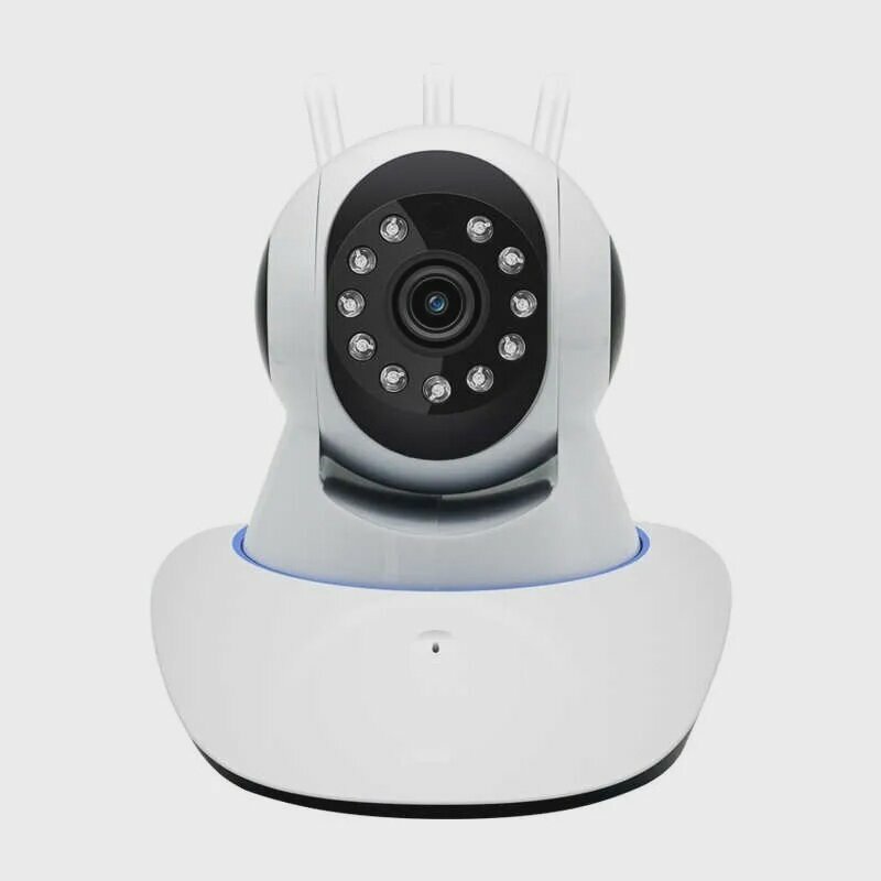 Мини камера с функцией видеоняни / IP камера P2P HD Wi-Fi / Видеонаблюдение за ребенком за домом / Поворотная беспроводная камера видеонаблюдения с микрофоном и динамиком белый
