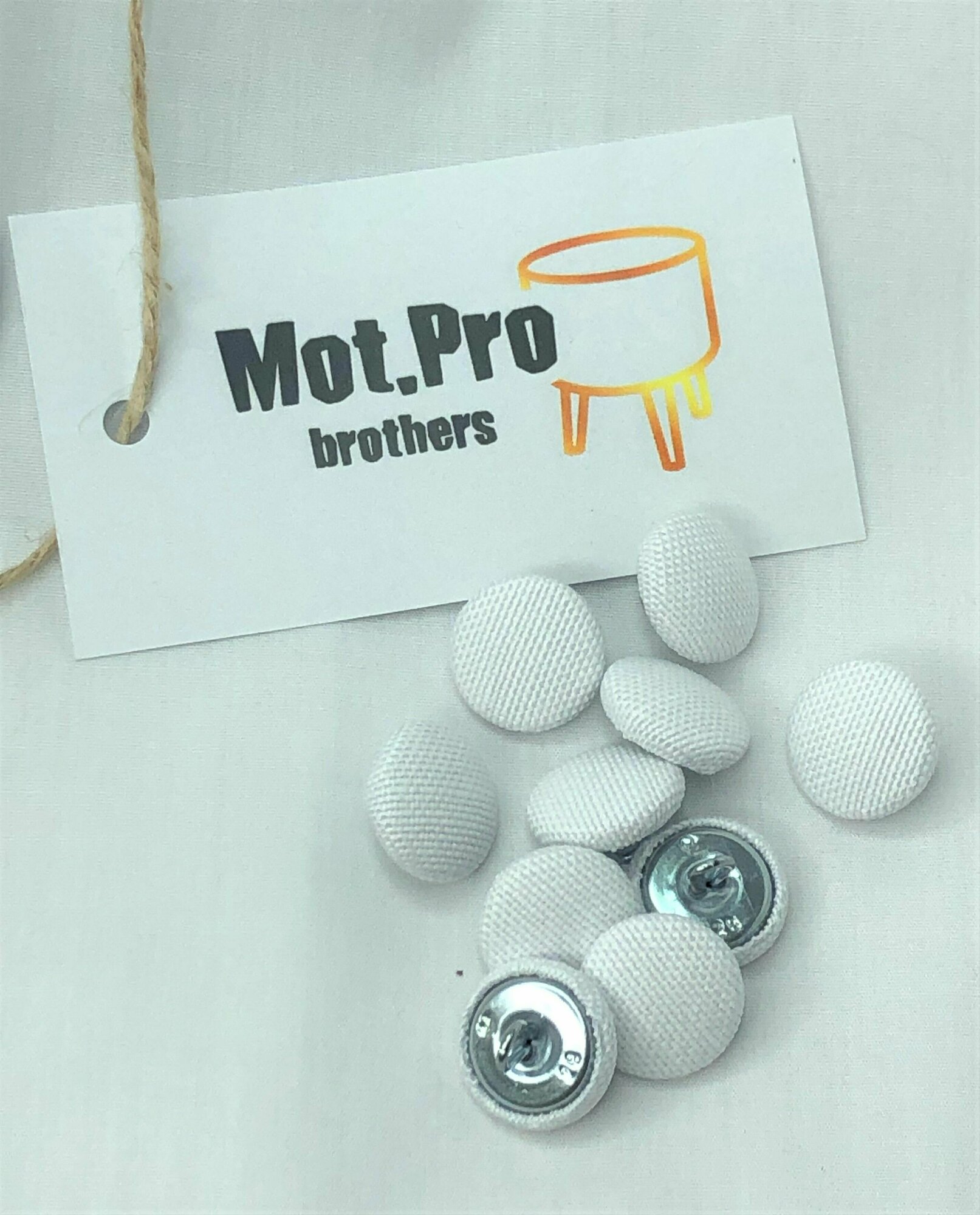 Пуговицы мебельные MotPro.brothers, d-18мм , белый