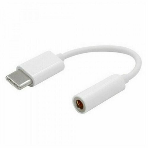 Переходник Xiaomi Type-C to Audio Cable mini-Jack 3.5 мм, white type c to 6 35mm guitar recording cable shielded audio cable with chip type c revolution 6 35mm guitar recording cable