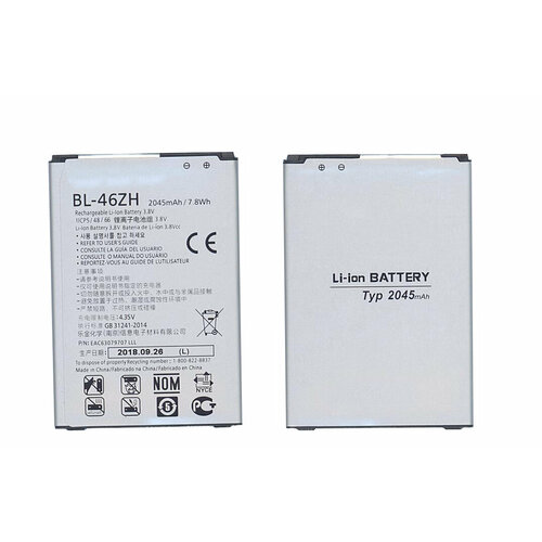 Аккумуляторная батарея BL-46ZH для LG AS330, AS375 2045mAh 3,8V