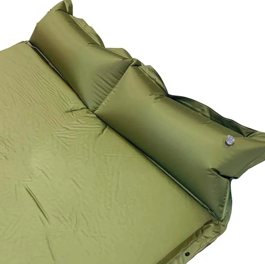 Матрас самостоятельно надувающийся кемпинговый COOLWALK 182х134х5см цвет темно-зеленый — фото 1