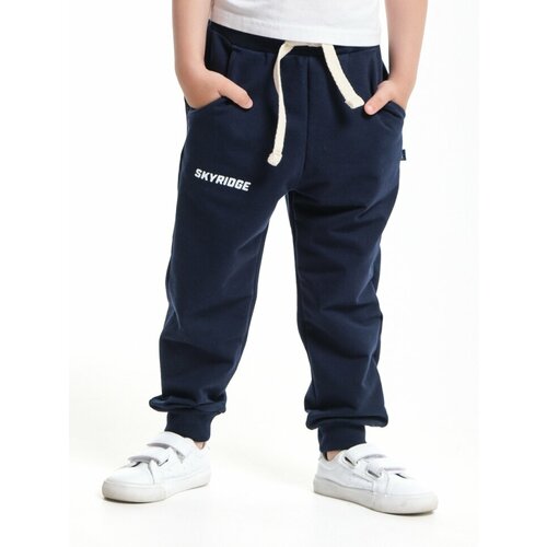 фото Брюки mini maxi, размер 104, синий