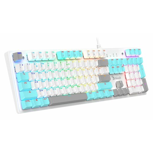 Клавиатура A4Tech Bloody S510N механическая белый USB for gamer LED S510N ICY WHITE 603900₽