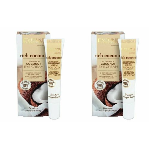 Eveline Cosmetics Крем для кожи вокруг глаз Rich Coconut, 20 мл, 3 штуки