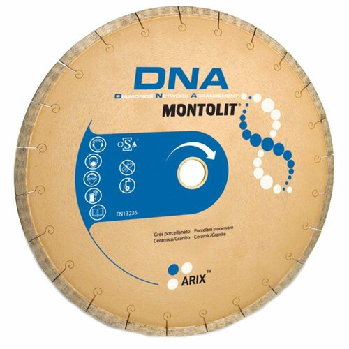 MONTOLIT Диск алмазный SCX250 DNA керамогранита, гранита, твёрдой керамики 250*30/25,4 SCX250