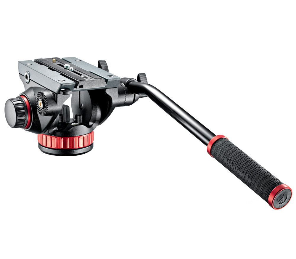 Штативная головка Manfrotto MVH502AH, для видео, 2D, с плоской базой