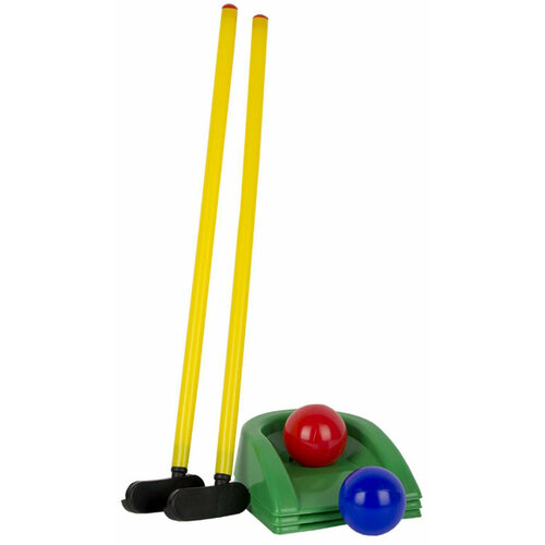 Детский игровой набор Мини - гольф с двумя клюшки, 3 лунки + 2 шара
