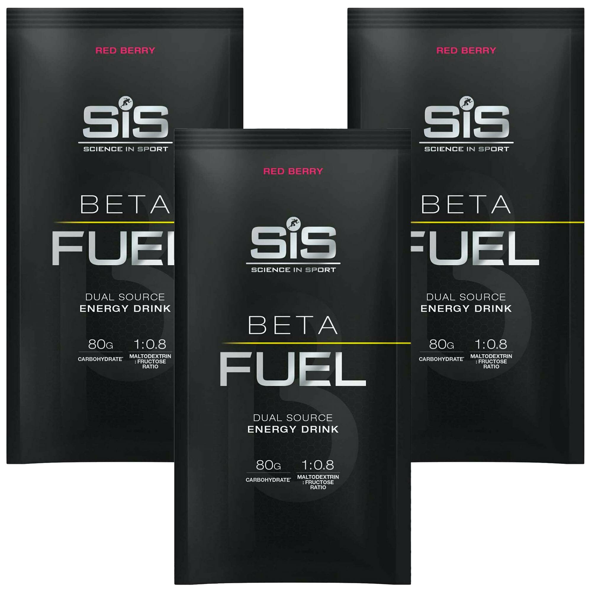 Углеводная загрузка SCIENCE IN SPORT (SiS) Beta Fuel 3 x 82 г, Красные ягоды