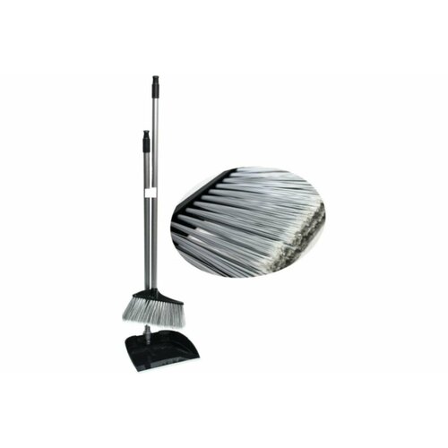 Комплект GoGo ПВХ, совок с метлой, черный, ручка металлическая 85 см 60056 NIGHT