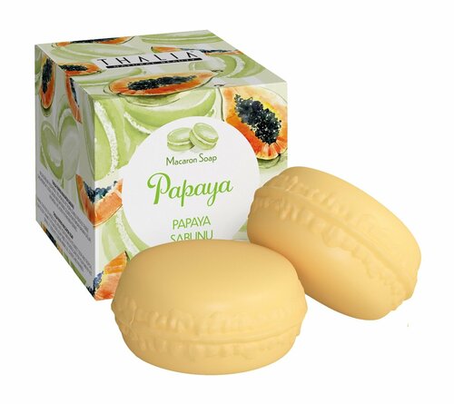 THALIA NATURAL BEAUTY Macaron Soap Papaya Мыло с ароматом папайи, 100 г