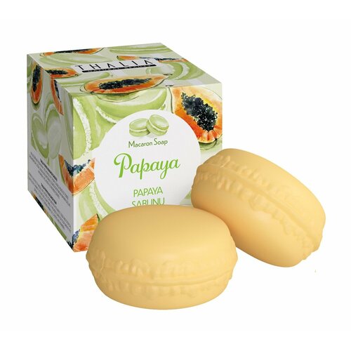 Мыло с ароматом папайи Thalia Natural Beauty Papaya Macaron Soap 904₽