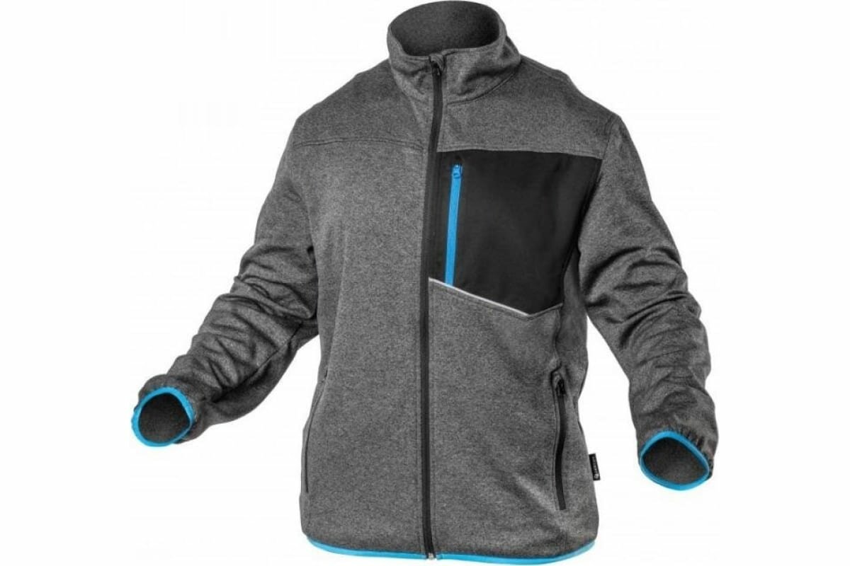 HOEGERT TECHNIK Nister толстовка рабочая серый меланж/синяя m (50) HT5K900-M