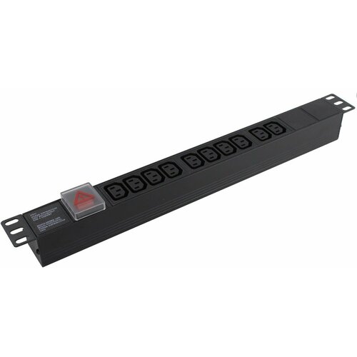 Exegate EX280859RUS Блок розеток ExeGate ServerPro PDU-19H001 Al-10С13-C14-SW, 1U, Алюм, 10 IEC 320 C13, С14