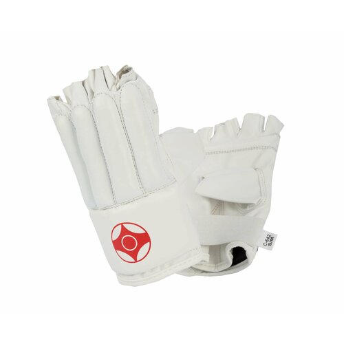 фото Перчатки снарядные (шингарты) clinch bag gloves cut finger kyokushinkai белые (размер l/xl)