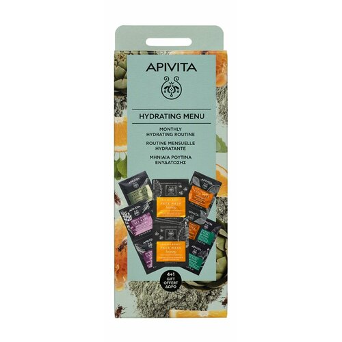 APIVITA Набор экспресс-масок «Увлажнение», 5х16 мл маска apivita express beauty face mask propolis 1 шт 2 8 мл