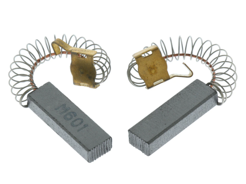 UN6513 - Комплект уголных щеток двигателя (2шт 6.4x10x32мм с пружинкой, под зажим провода) PHILIPS, THOMAS, Rowenta