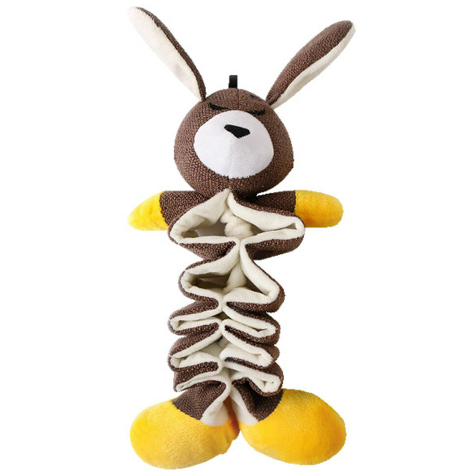 Mr.Kranch игрушка для собак "Зайчик" с карманами под лакомство, 36 см