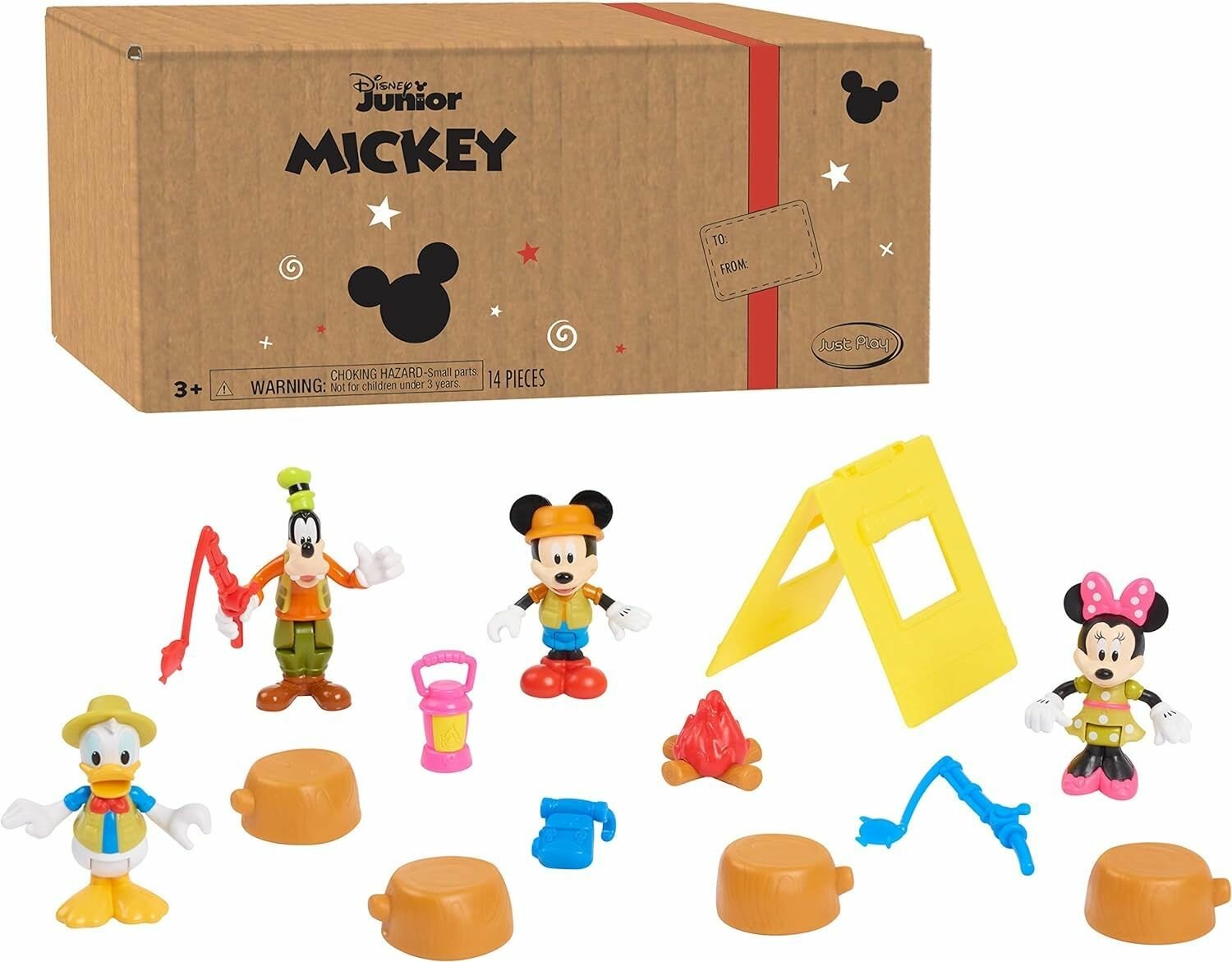 Микки Маус 14 коллекционных фигурок, Disney Mickey Mouse Camping Figure эксклюзив Just Play (Дисней)
