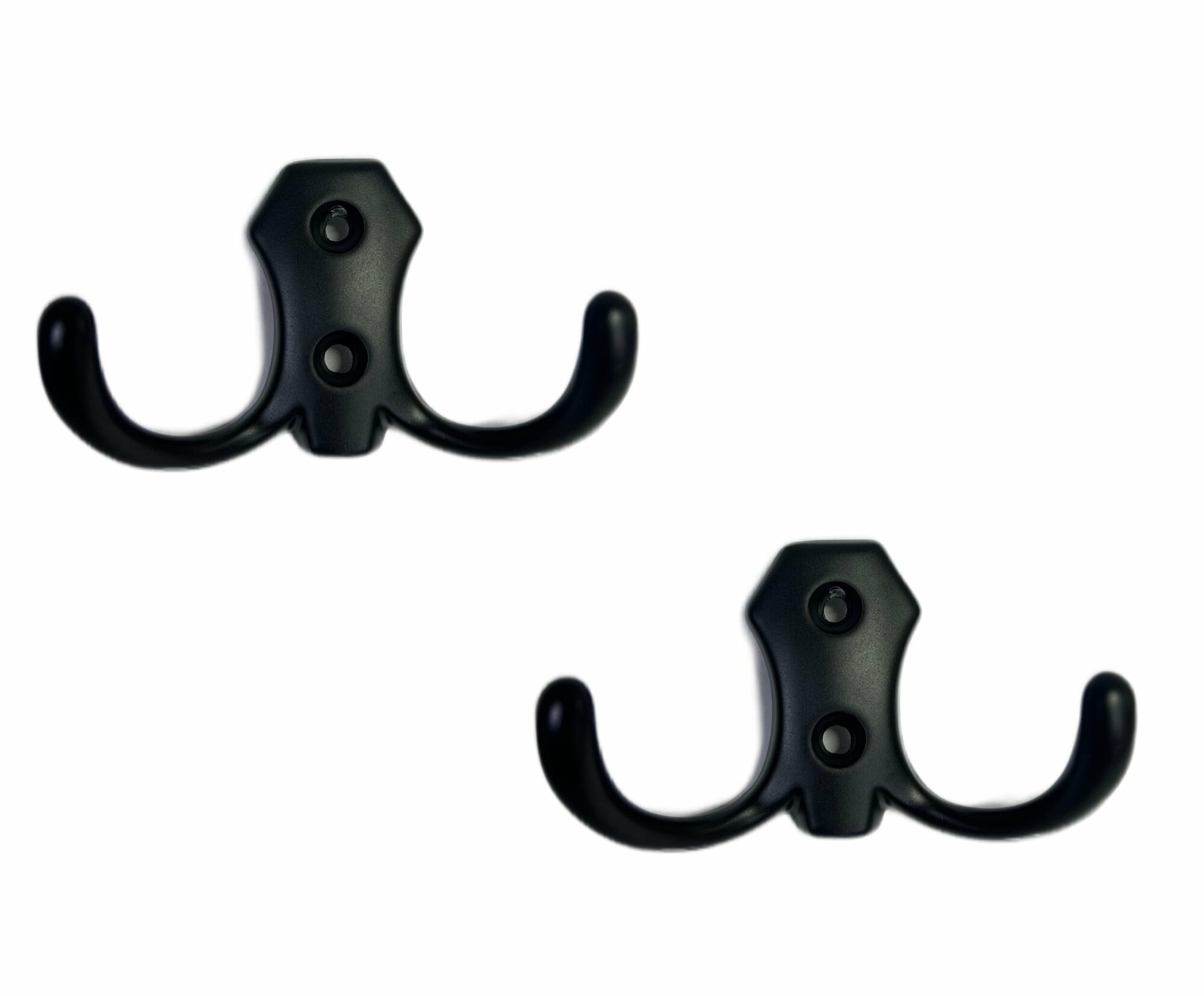 фото Крючок вешалка двойной Maxi 58-s-24g BN черный матовый 2 шт. в комплекте