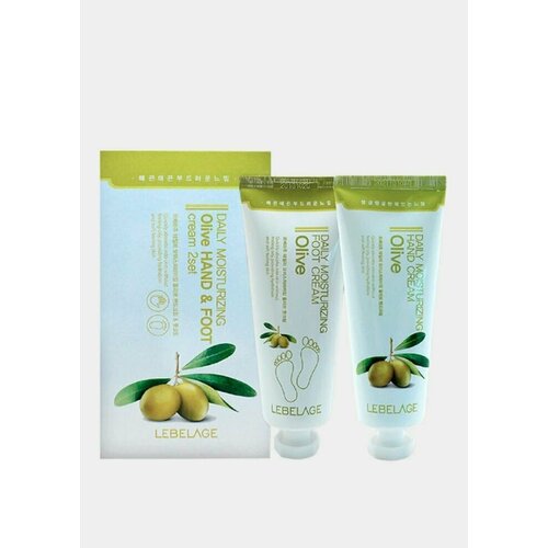 Набор кремов для рук и ног Lebelage, Daily Moisturizing Olive, с оливой, 100 мл, 2 уп