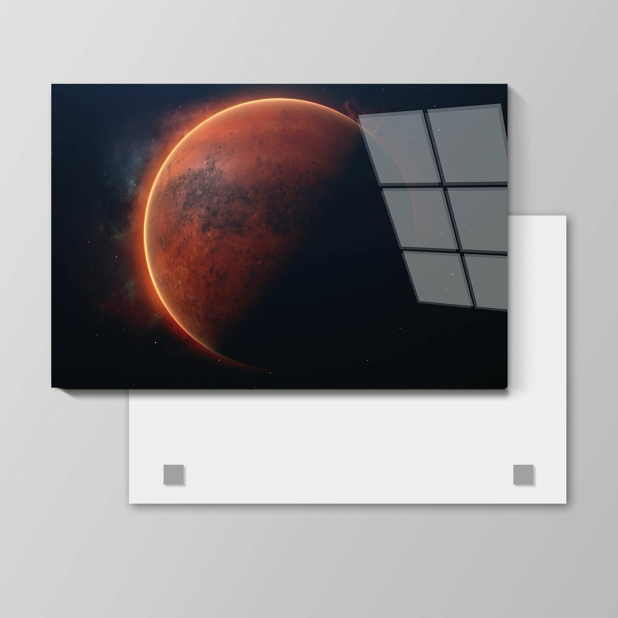 Картина на стекле - "Красная планета" размер 60-40 см