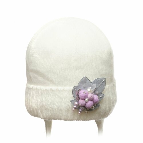 фото Шапка бини андерсен, размер 48-50, экрю