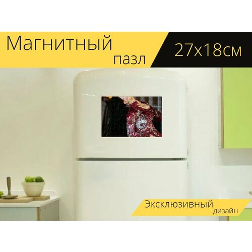 Магнитный пазл Женщина, красота, мода на холодильник 27 x 18 см. магнитный пазл женщина красота хлопушка на холодильник 27 x 18 см