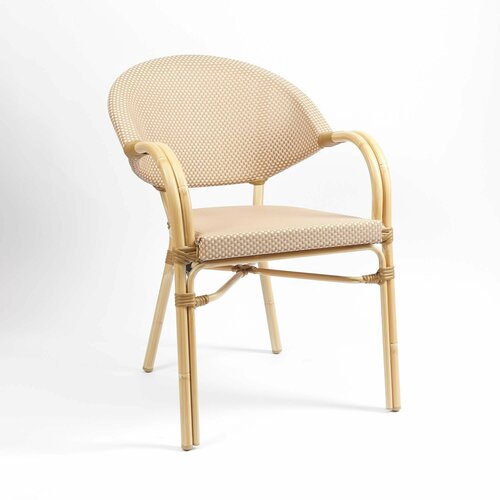 Стул Монпарнас бежевый, ножки светло-бежевые под бамбук для дома/для гостиной/для столовой/для кафе/кухонный стул/стул кухонный