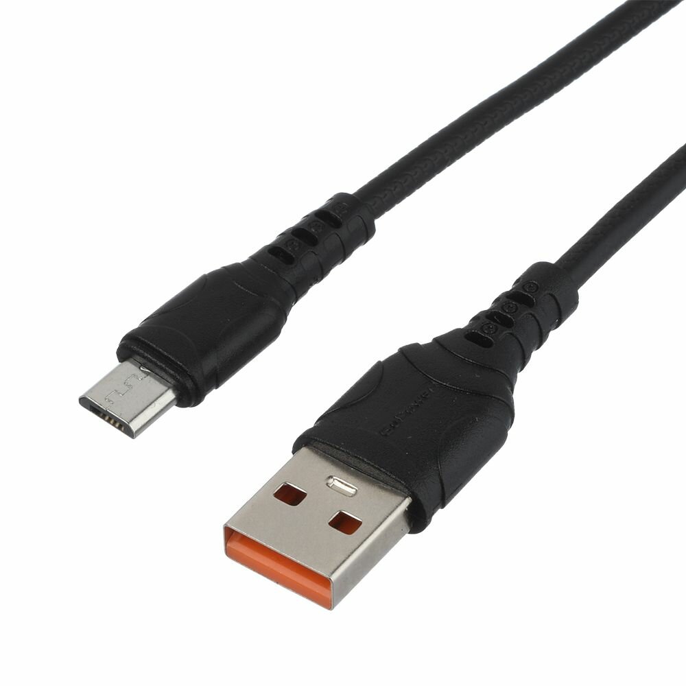 фото Кабель GoPower GP06M USB - microUSB 1м 2.4A черный