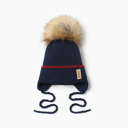 фото Шапка minaku, размер 46-48, синий