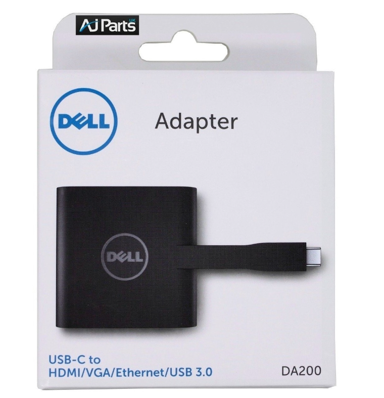 Аксессуар Dell Adapter DA200 USB-C - HDMI/VGA/Ethernet/USB 3.0 470-ABRY