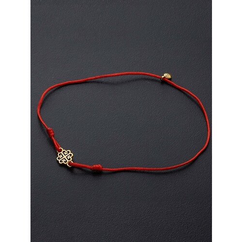 фото Красная нить браслет на руку женский с серебряной подвеской "равносторонний крест" ангельская925 500367kl_red