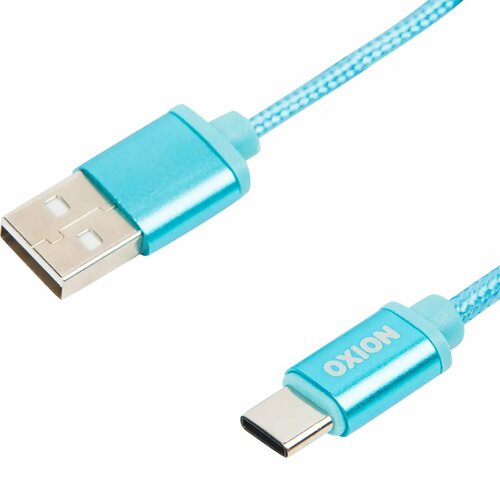 Кабель Oxion USB-Type-C 1.3 м 2 A цвет синий дата кабель oxion dcc028 type c цвет белый