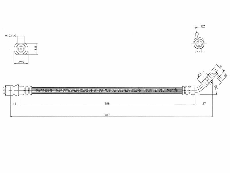 фото ST-32-0010 Шланг тормозной задний (Таиланд) SUZUKI GRAND VITARA II 05-16 LH
