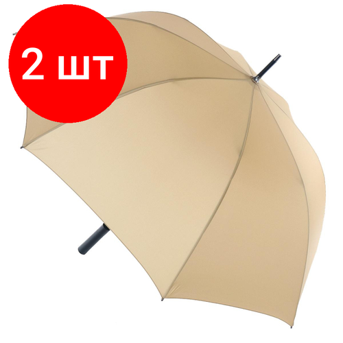 Зонт-трость ArtRain, полуавтомат, купол 120 см, 8 спиц, для мужчин, бежевый