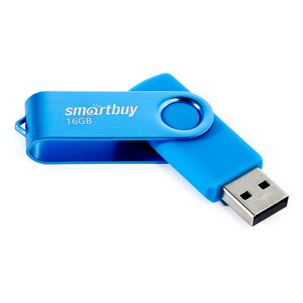 Память Smart Buy "Twist" 16GB, USB 2.0 Flash Drive, синий, 365499
