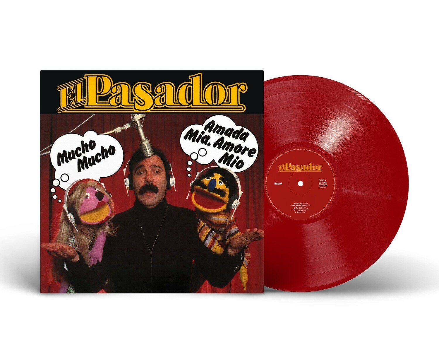 Виниловая пластинка El Pasador - "Amada Mia Amore Mio" (1978/2023) (Limited Red Vinyl)