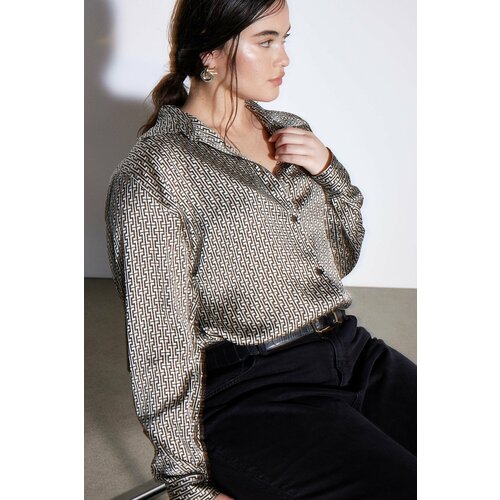 фото Блуза h&m, размер l, бежевый