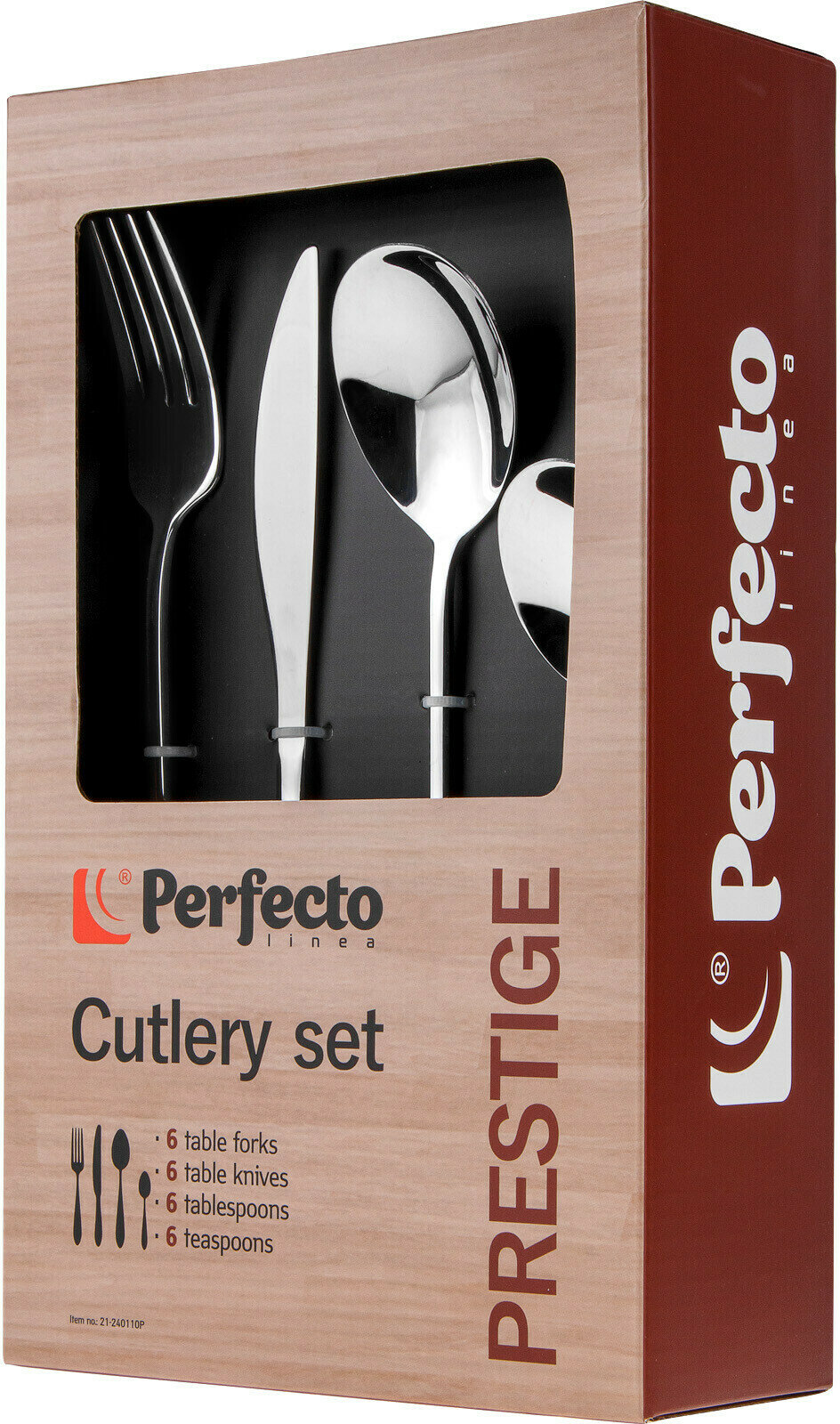 Набор столовых приборов на 6 персон глянцевый PERFECTO LINEA Prestige 24 штуки глянцевый (21-240110P)