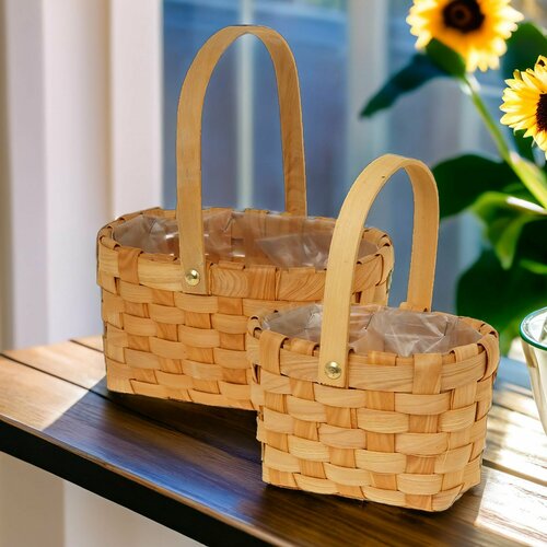 Корзина для хранения плетеная для фруктов овощей цветов 2шт 2140₽