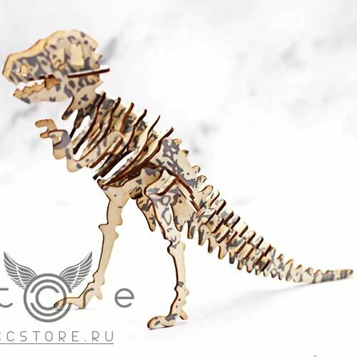 Деревянный конструктор Мини Tryrannosaurus Синий 259₽