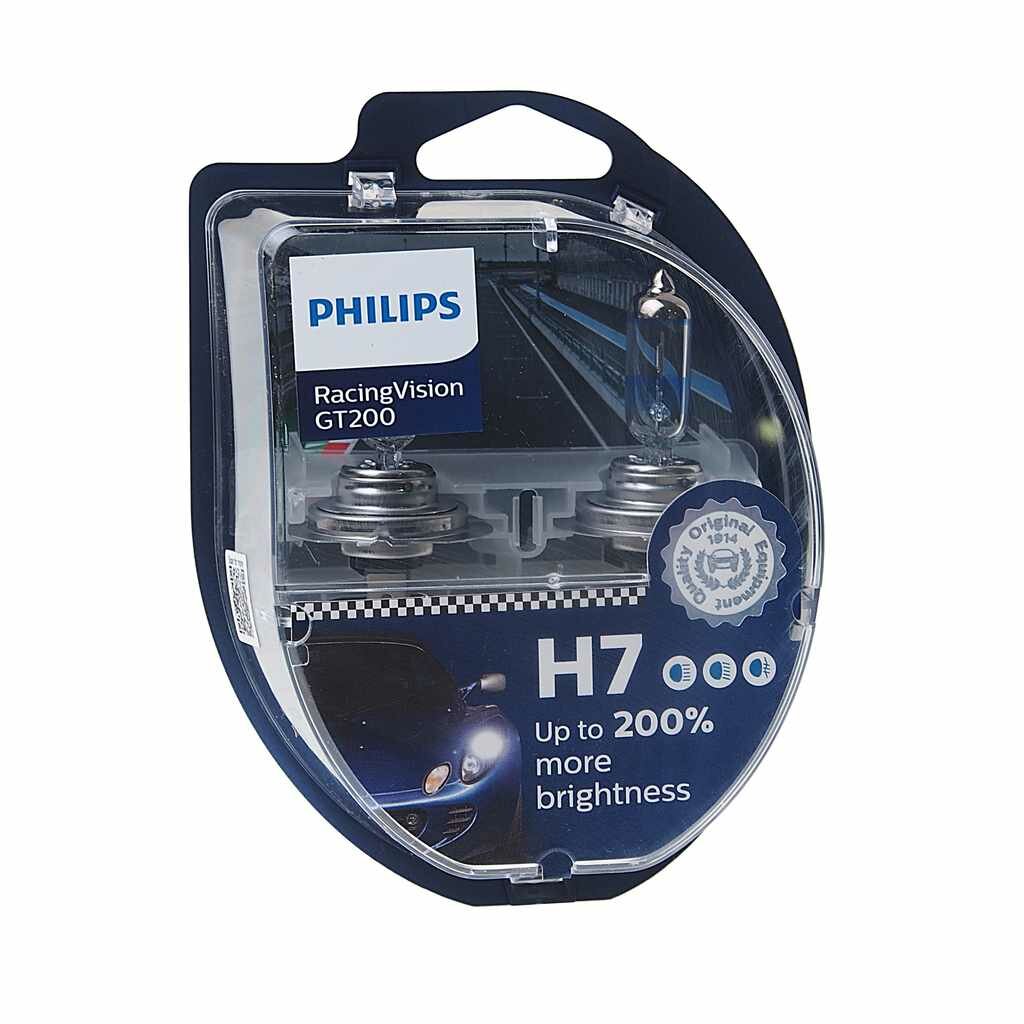12972RGT2 PHILIPS Лампа 12V H7 55W PX26d +200% бокс (2шт.) Racing Vision GT 200 PHILIPS