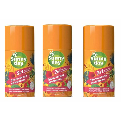 Освежитель воздуха Sunny Day, Тропическая вечеринка, 250 мл, 3 шт