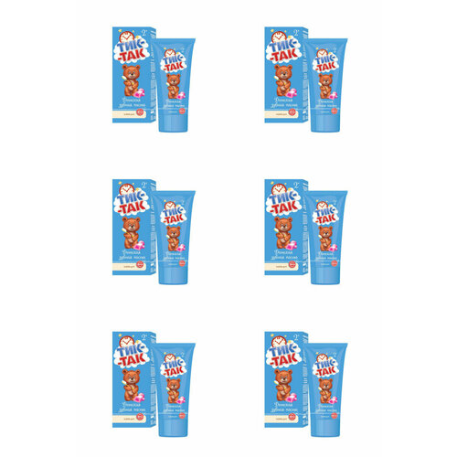 Свобода Зубная паста Тик-Так Bubble gum 2+, 62г, 6 шт свобода набор детских зубных паст клубника фруктовое мороженое и bubble gum 3 шт по 62 г 2 тик так