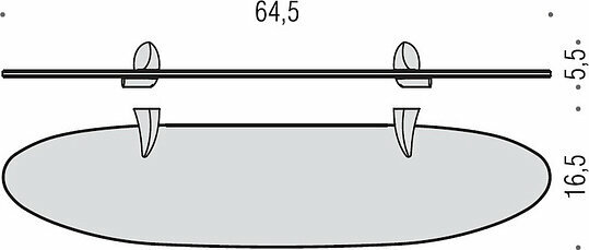 Colombo Design Link Полка 64,5 см, цвет: хром .000 B2416